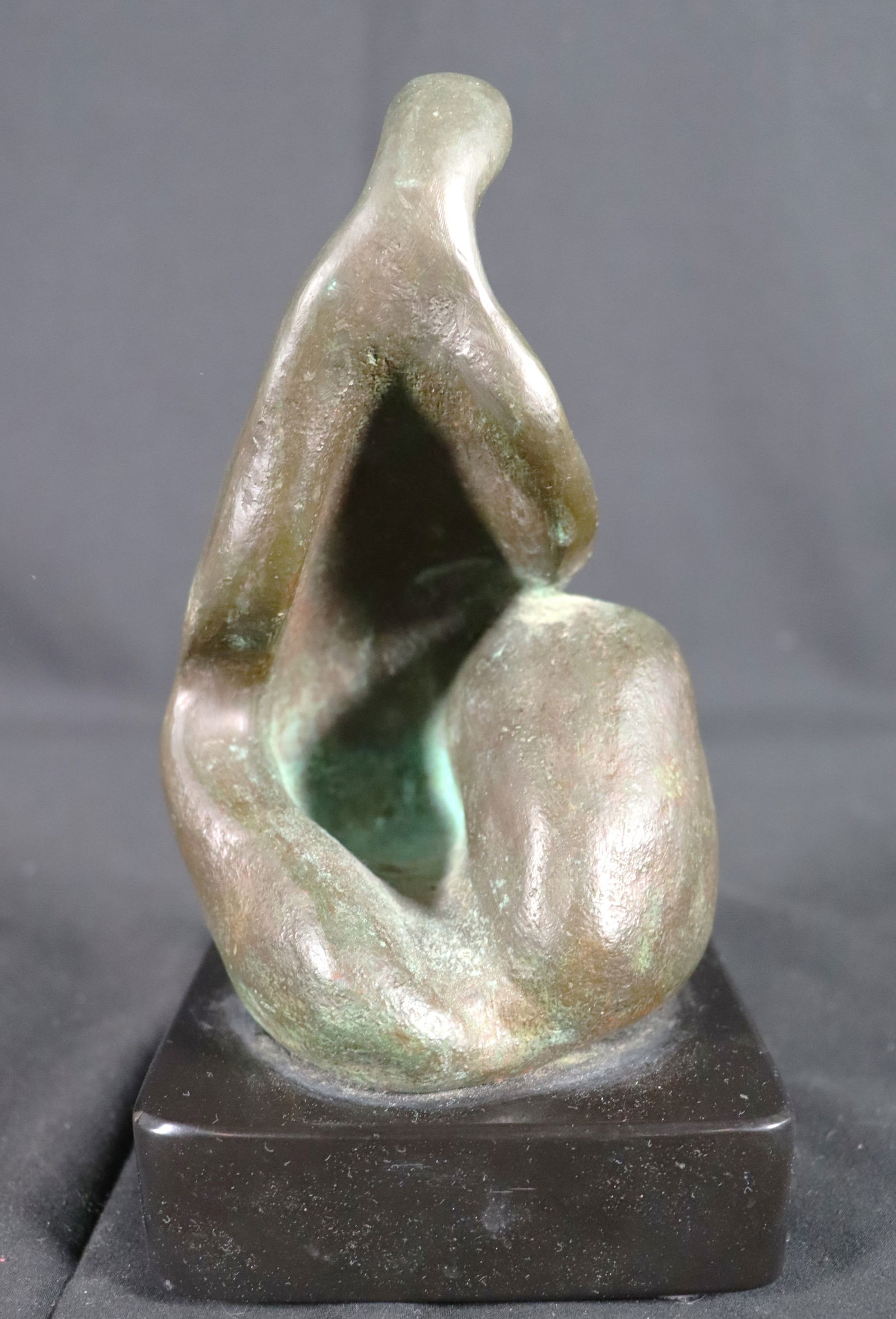 Abstract sculpture bronze signed, Untitled (1 of 6)