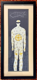 Framed Lithograph in colors by Belkis Ayon Mansu