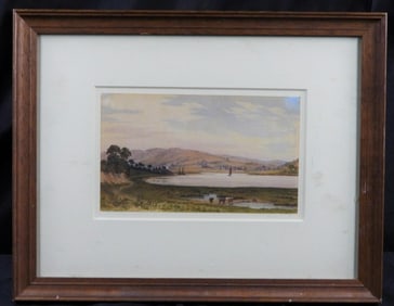 Framed Watercolor, The Lac from the Twopeny Family Album