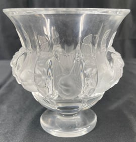 A Lalique Dampierre Vase. Signed Lalique, France on the underside