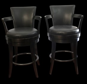 Two Swivel Bar Stools.