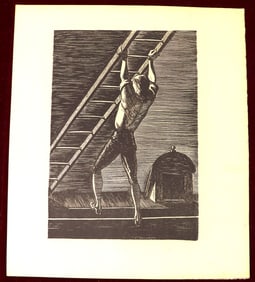 Unframed Casanova print by Rockwell Kent