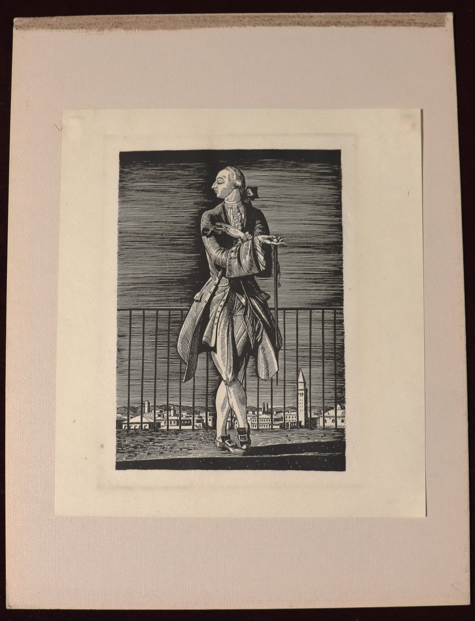 Unframed Casanova print by Rockwell Kent: Casanova print by Rockwell Kent (1882-1971) Rockwell Kent (1882-1971) American artist, illustrator and author. He studied with the influential painters and theorists of his day, including Arthur Wesle