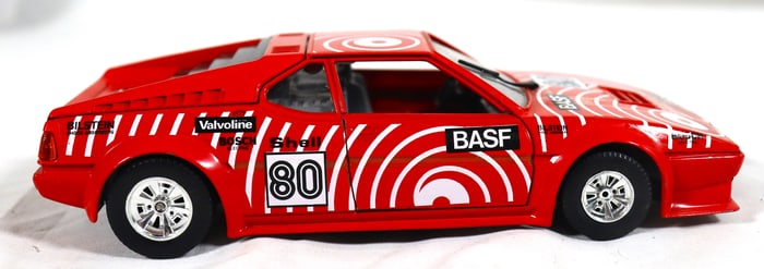 Vintage Bburago BMW M1 “BASF #80?? 1/24 Scale made in Italy