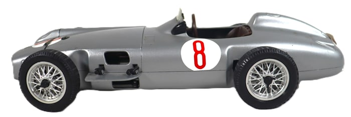 Vintage Polistil  TG 9 made in Italy Mercedes-Benz RW 196 #8 Silver 1:16