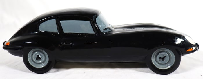 Vintage Ceramic Jaguar car decanter, likely from the 1970s, made in England