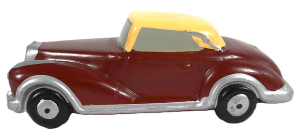Vintage ceramic novelty item shaped like a classic Mercedes Series 300 car.