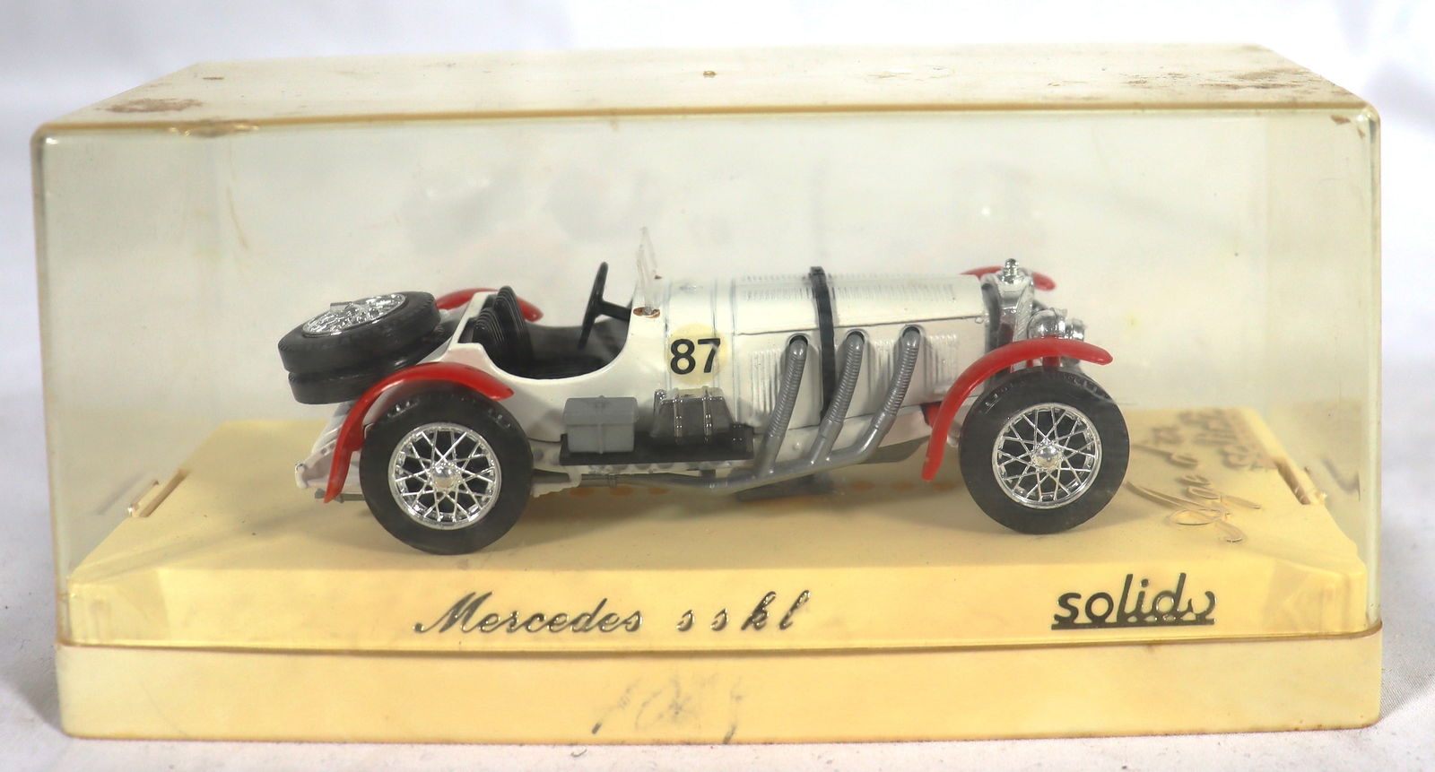 Vintage Solido 1/43 Scale - Mercedes Benz SSKL - #87 White/Red with case made in France (1 of 11)
