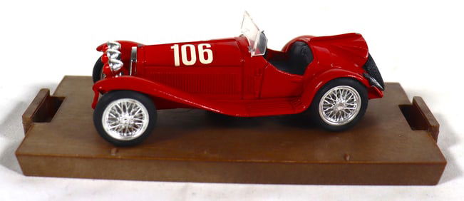 Vintage  Brumm 1:43 scale diecast model of the Alfa Romeo 2300 (8C 2300) race car that competed in