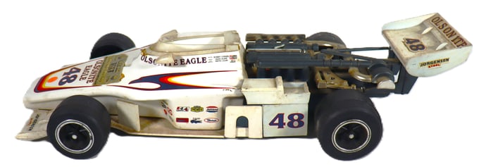 Vintage Jim Beam Olsonite Eagle #48 race car decanter