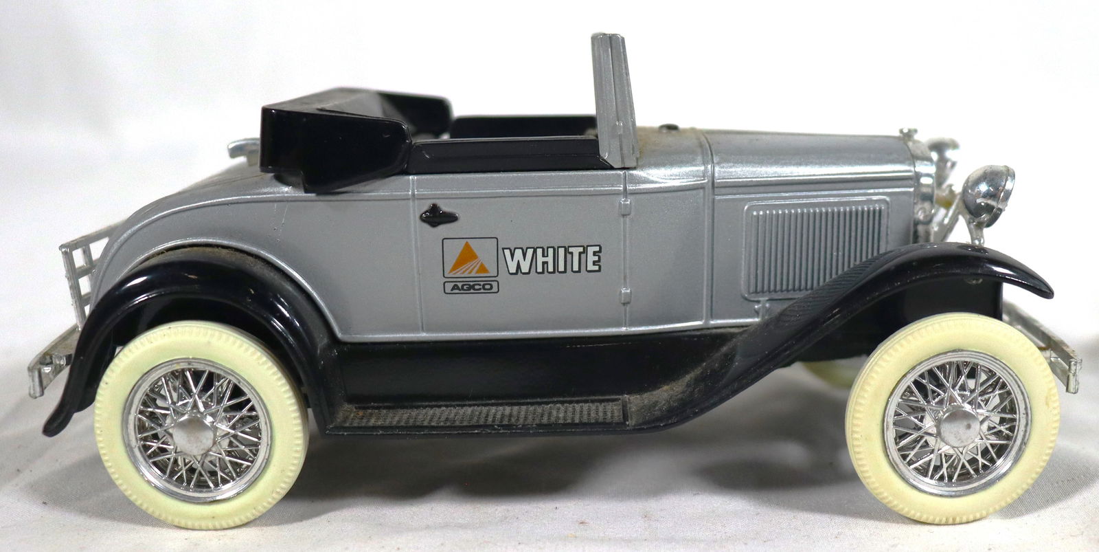 Vintage Liberty Classics 1930 Ford Model A Roadster die-cast bank, branded for White AGCO. (1 of 14)