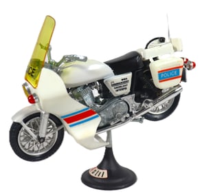 Vintage Polistil 1/15 Norton 850 Commando UK Police model motorbike.