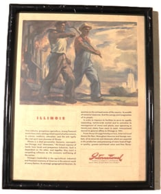 Framed Vintage 1941 advertisement for the International Minerals & Chemical Corporation,