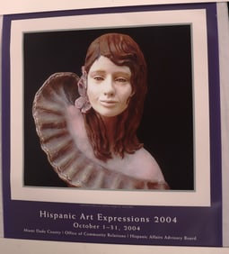 A poster for the Hispanic Art Expressions 2004