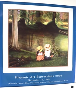 A poster for the "Hispanic Art Expressions 2001"