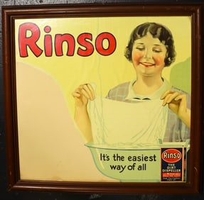 Framed Vintage Advertising of Rinso