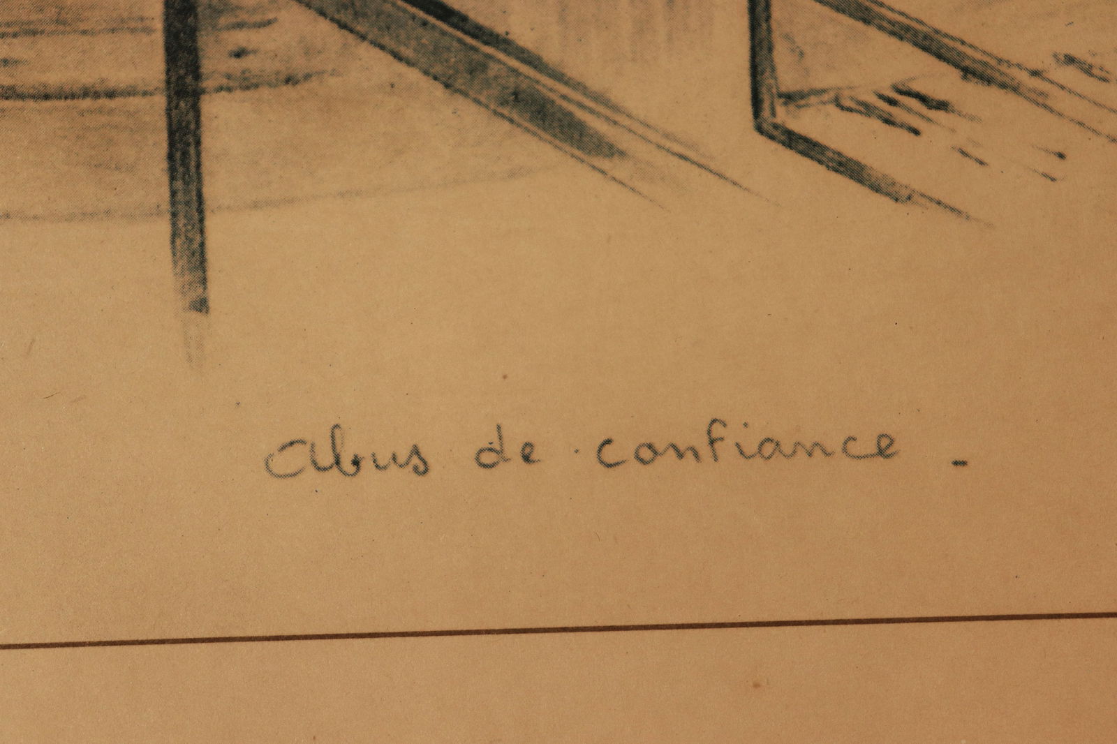 Framed Vintage print of "The Extraction" is a satirical lithograph by the artist Gaston Hoffmann - 6