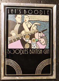 Framed Vintage Advertising for Boodles British Gin.