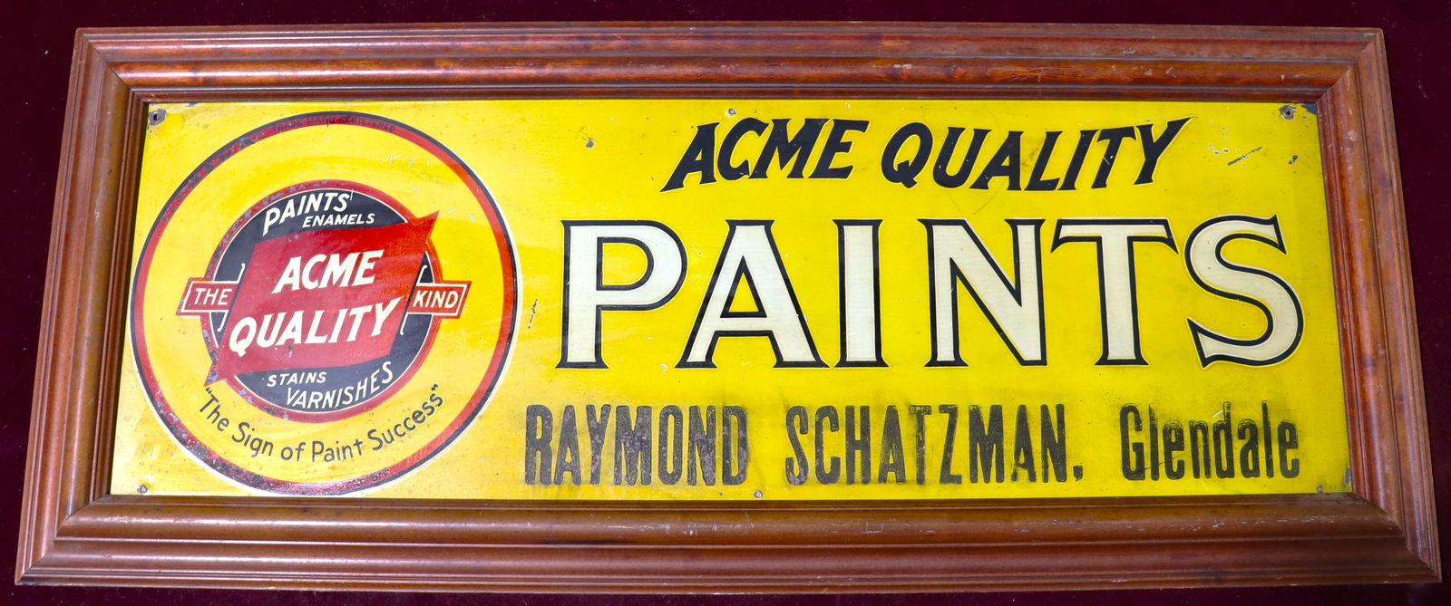 Framed Acme Quality Paints Wooden Sign (1 of 3)