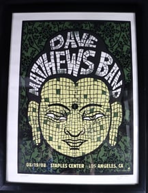 Framed Poster 2008 DAVE MATTHEWS BAND STAPLES LOS ANGELES HEAD CONCERT