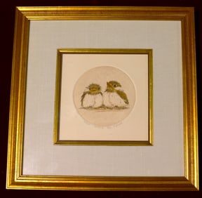 Framed print numbered 37 \150 signed Susan Knoll