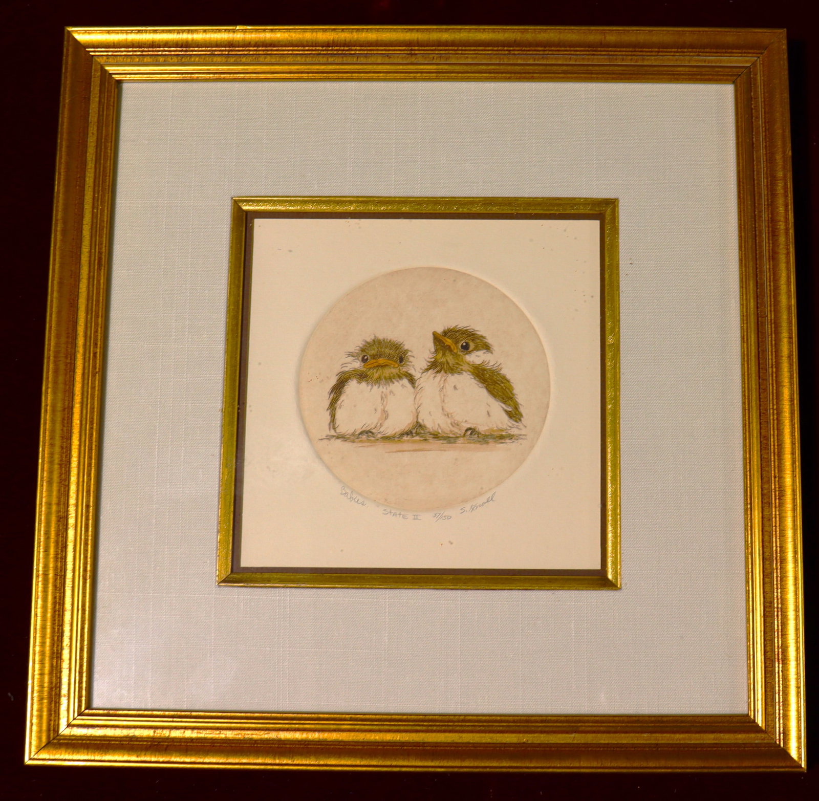 Framed print numbered 37 \150 signed Susan Knoll (1 of 5)