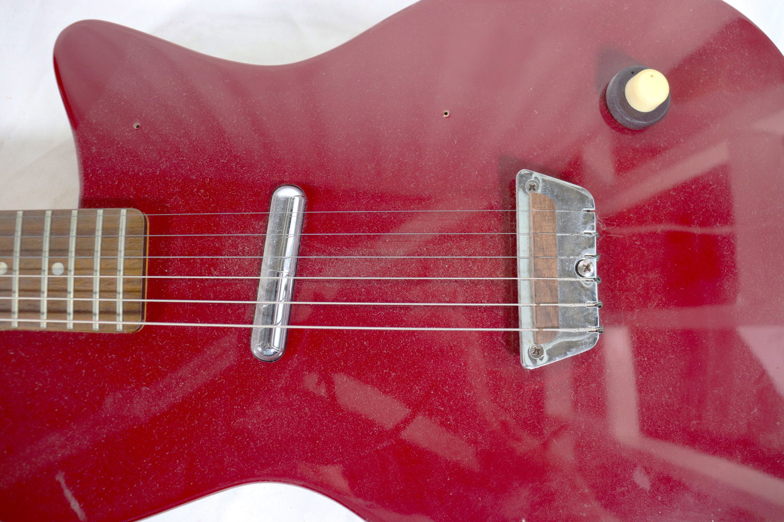 Danelectro Red Solid Body Electric Guitar - 6