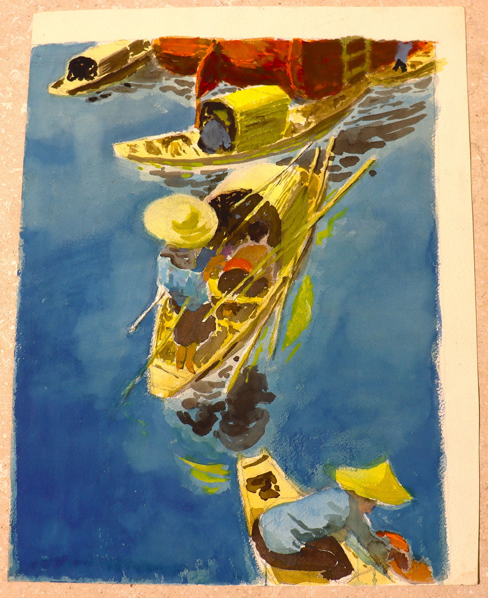 Mixed Media on Paper attributed Carl Folke Sahlin: Mixed Media on Paper unsigned but attributed Carl Folke Sahlin Carl Folke Sahlin (Florida, Swedish, 1884 - 1972) was known for his artworks depicting people and scenes, often focusing on regional