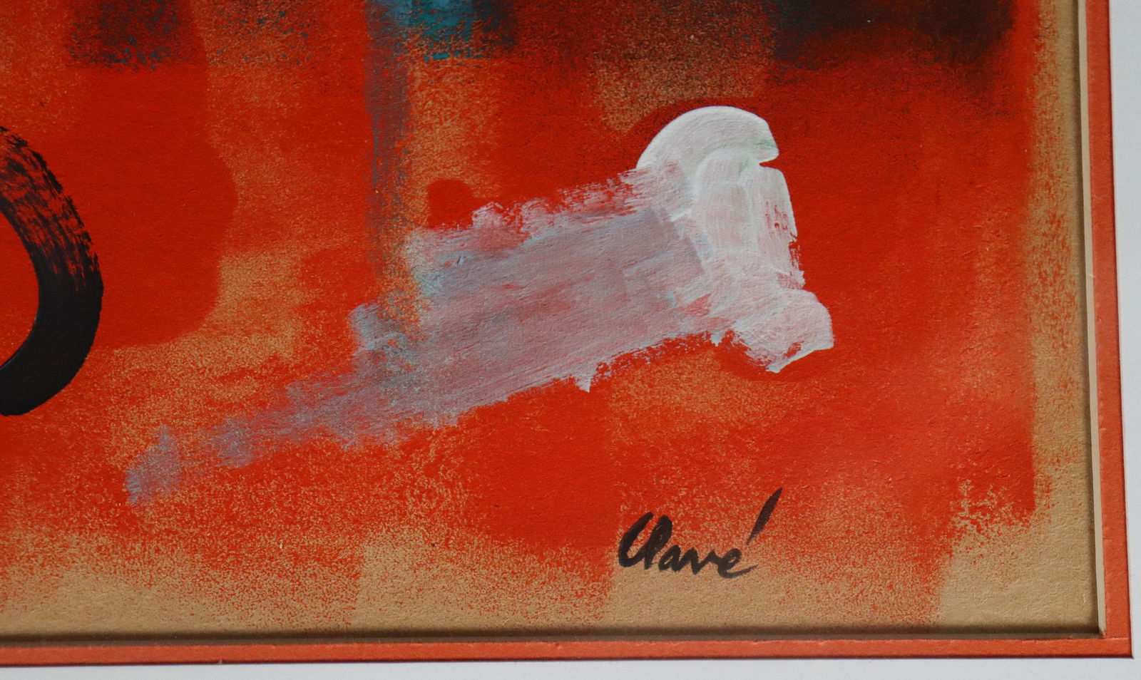Framed Mixed Media on paper Signed Clave - 3