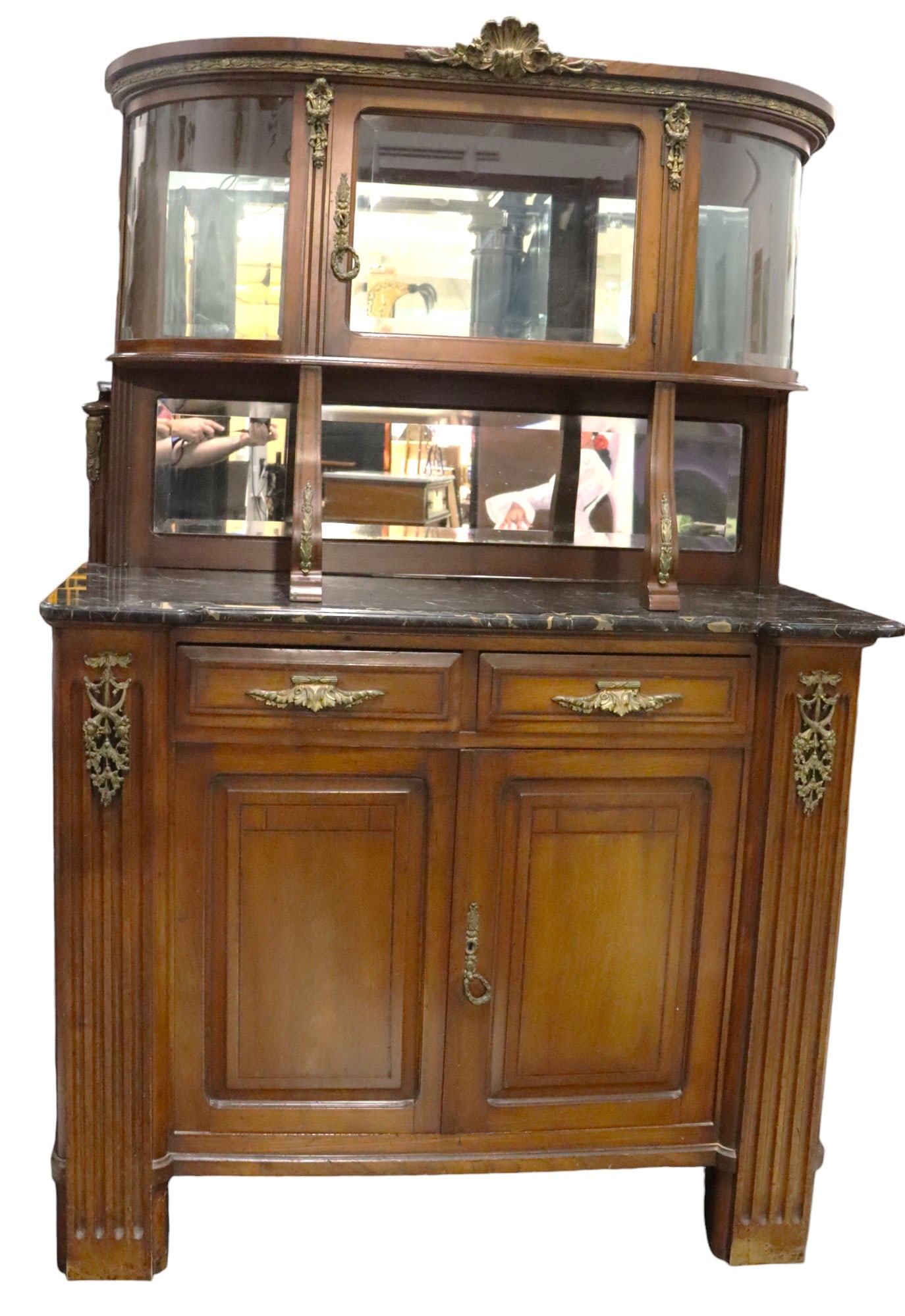 Vintage Mirrored Curio Display Cabinet (1 of 16)