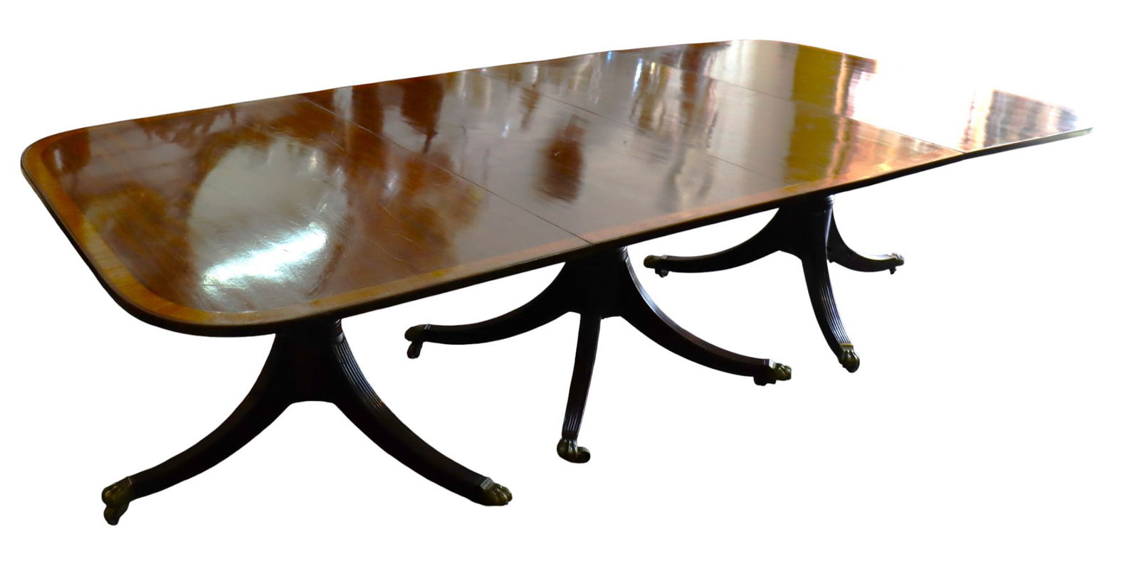 Three Pedestals English Dining Table - 18