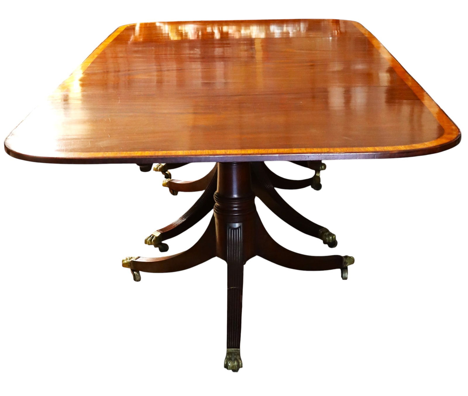 Three Pedestals English Dining Table - 20