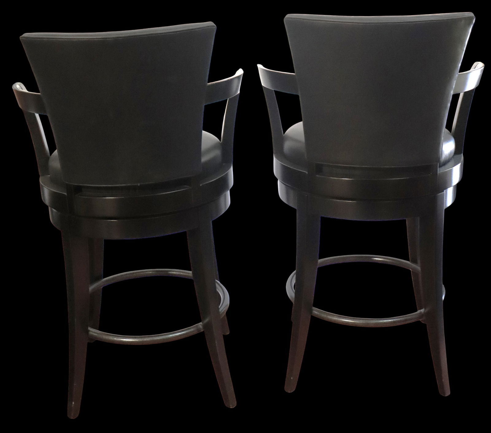 Two Swivel Bar Stools. - 6