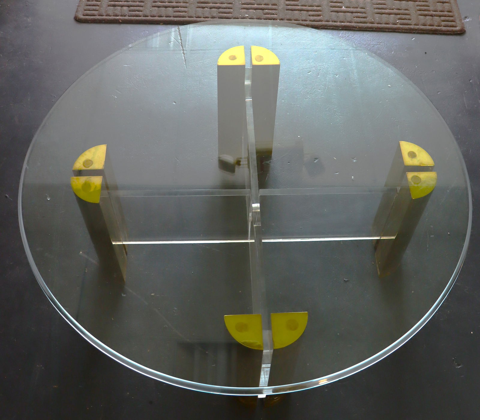 Glass Coffee Table Round Modern - 11