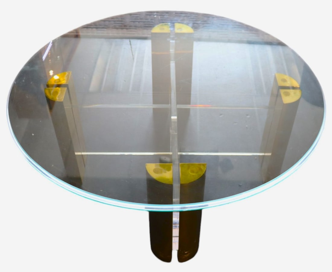 Glass Coffee Table Round Modern - 6