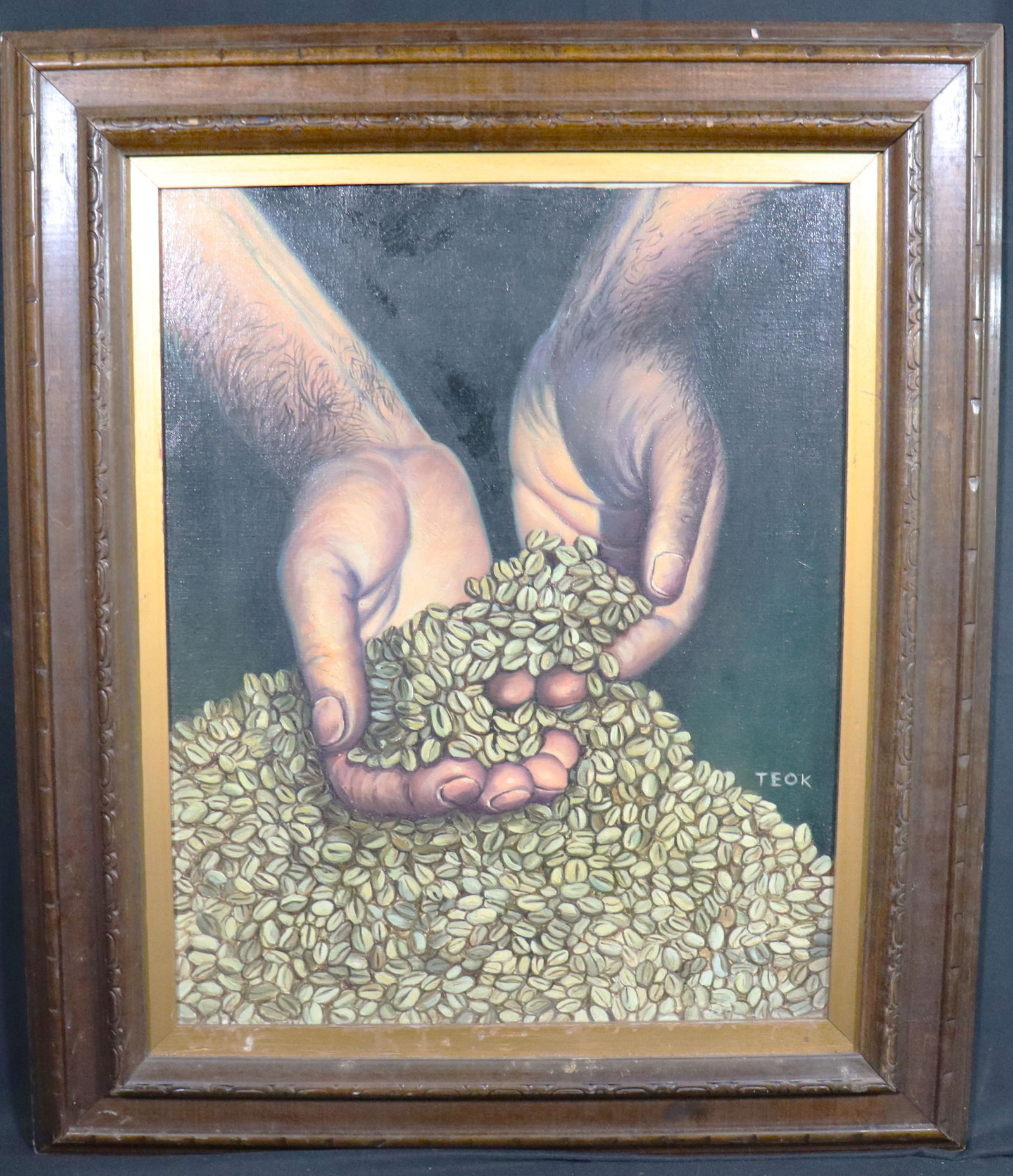 Framed Oil on Canvas signed TEOK CARRASCO and dated 1967: Framed Oil on Canvas signed TEOK CARRASCO and dated 1967Teok Carraco (CUBAN 1916 - 1993)DIMENSIONS with frame: Height 27.15 inch / 69 cm 