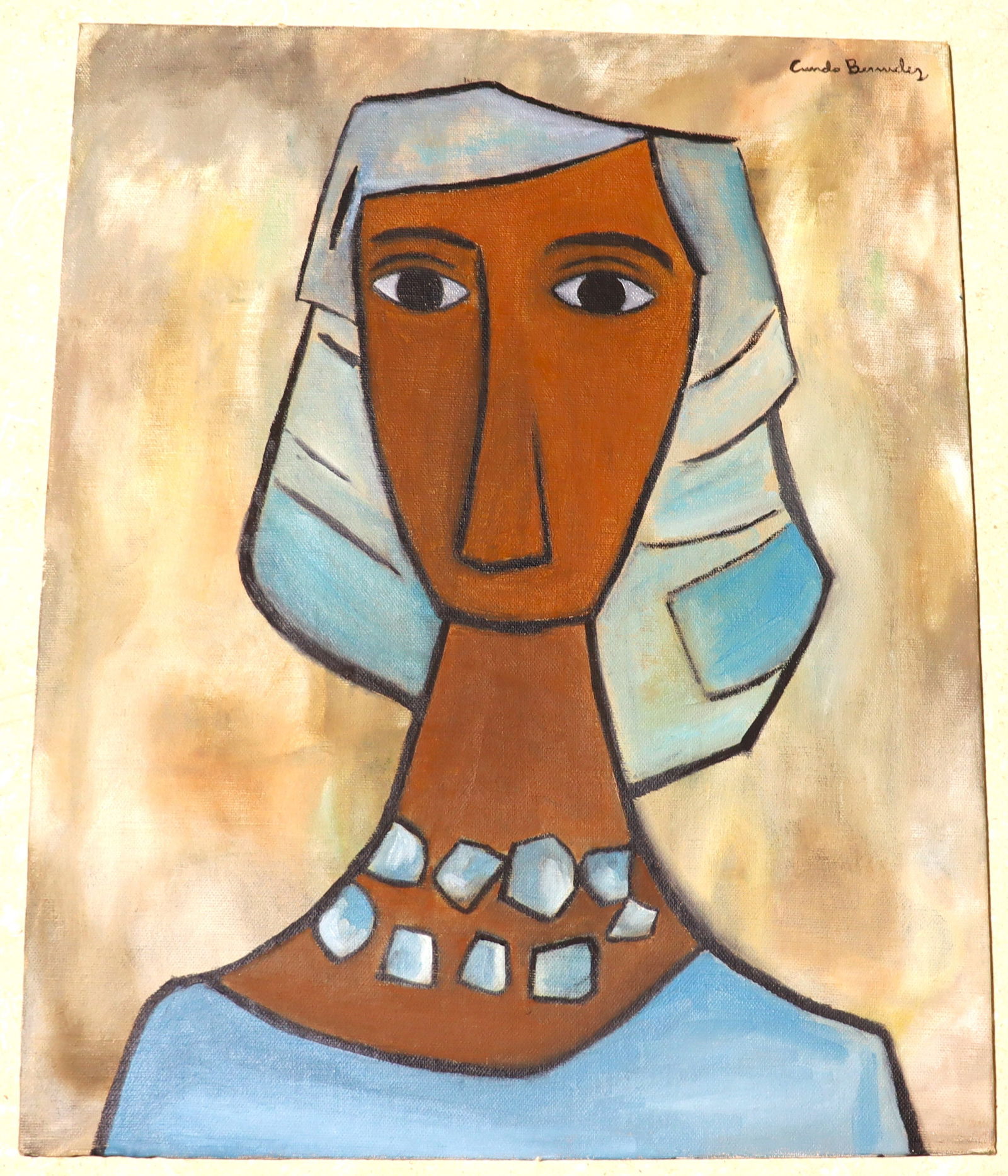 Unframed Oil on canvas panel signed Cundo Bermudez (1 of 4)