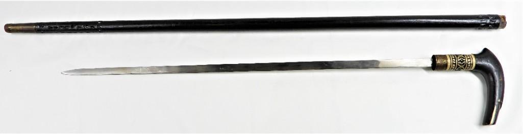 Indian made sword walking stick / cane. (1 of 10)
