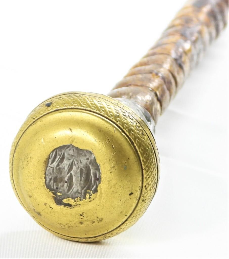 Blackjack cane formerly varnished. - 2