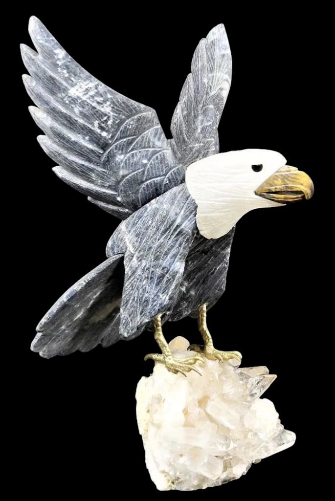 Large Brazilian Hand-Carved Gemstone EAGLE (1 of 11)