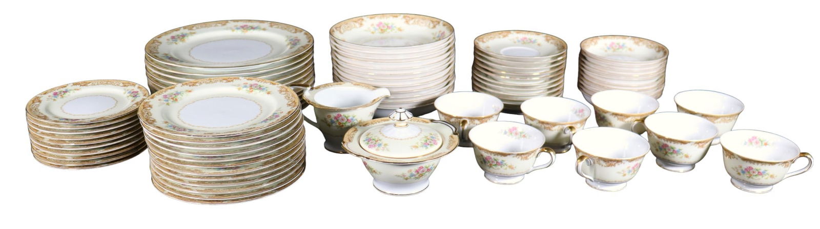 NORITAKE M HANDPAINTED MADE IN JAPAN Patial Dinner set (1 of 13)