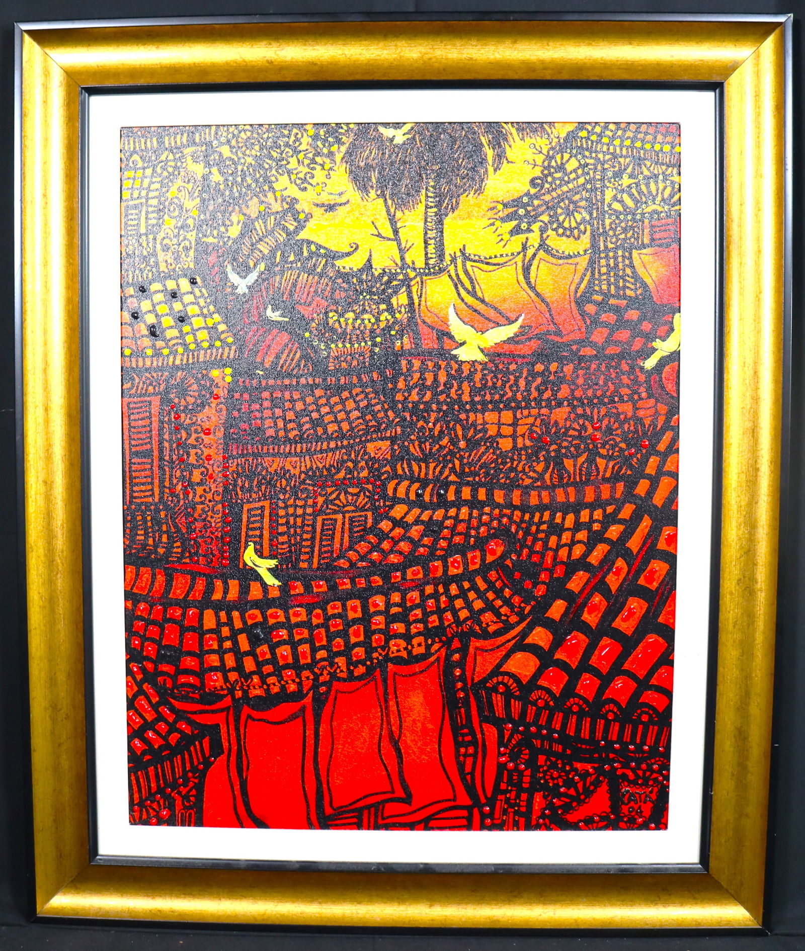 Framed Oil on Canvas signed Hector CATA and dated 04 (1 of 5)