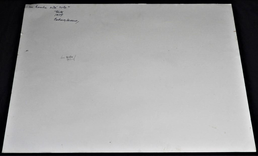 Unframed Drawing on paper signed Servando CABRERA MORENO and dated 79 - 5