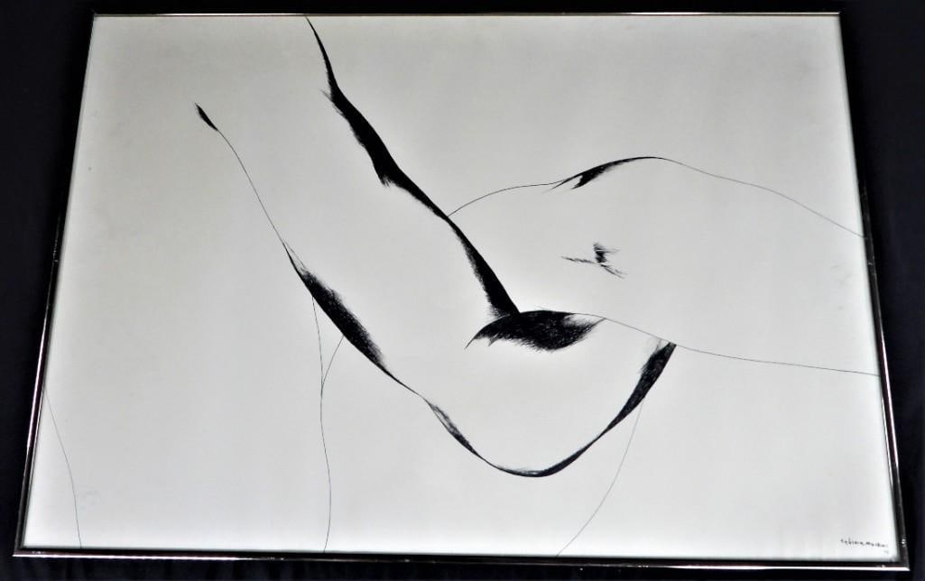 Framed Drawing on paper signed Servando CABRERA MORENO and dated 79 - 4