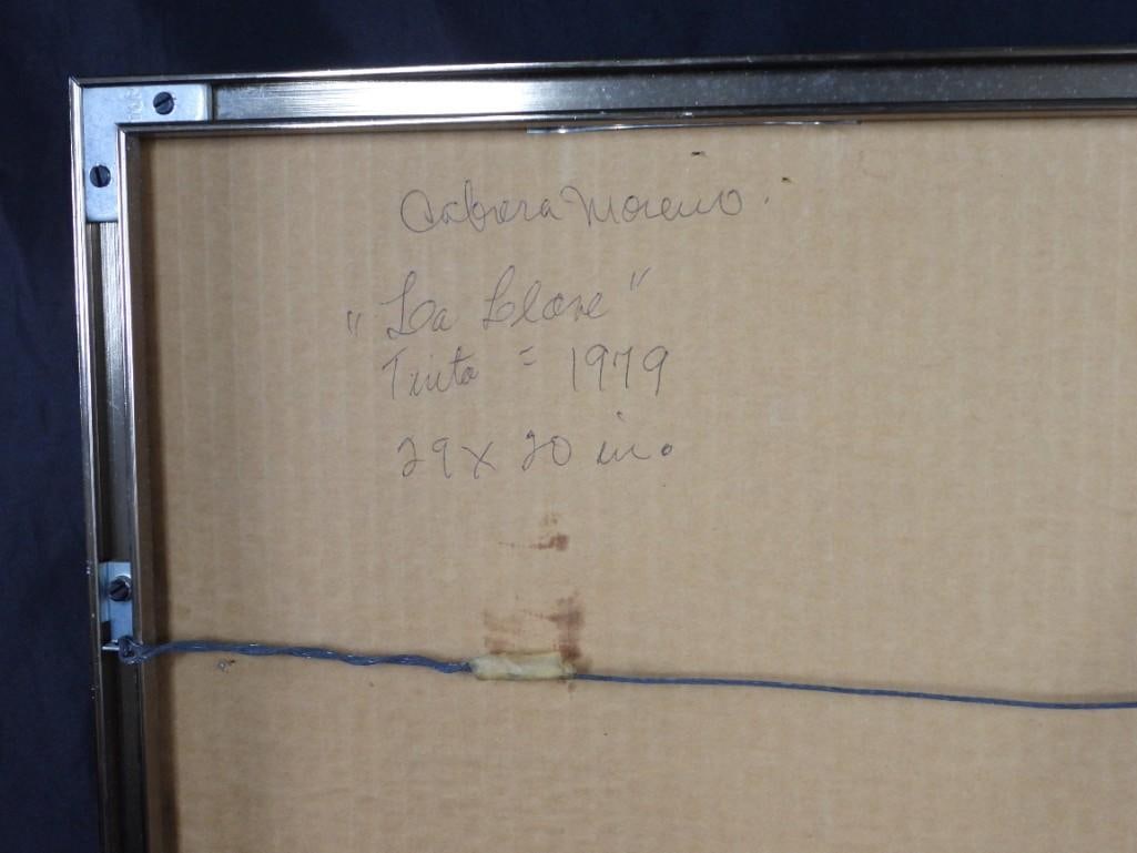 Framed Drawing on paper signed Servando CABRERA MORENO and dated 79 - 6