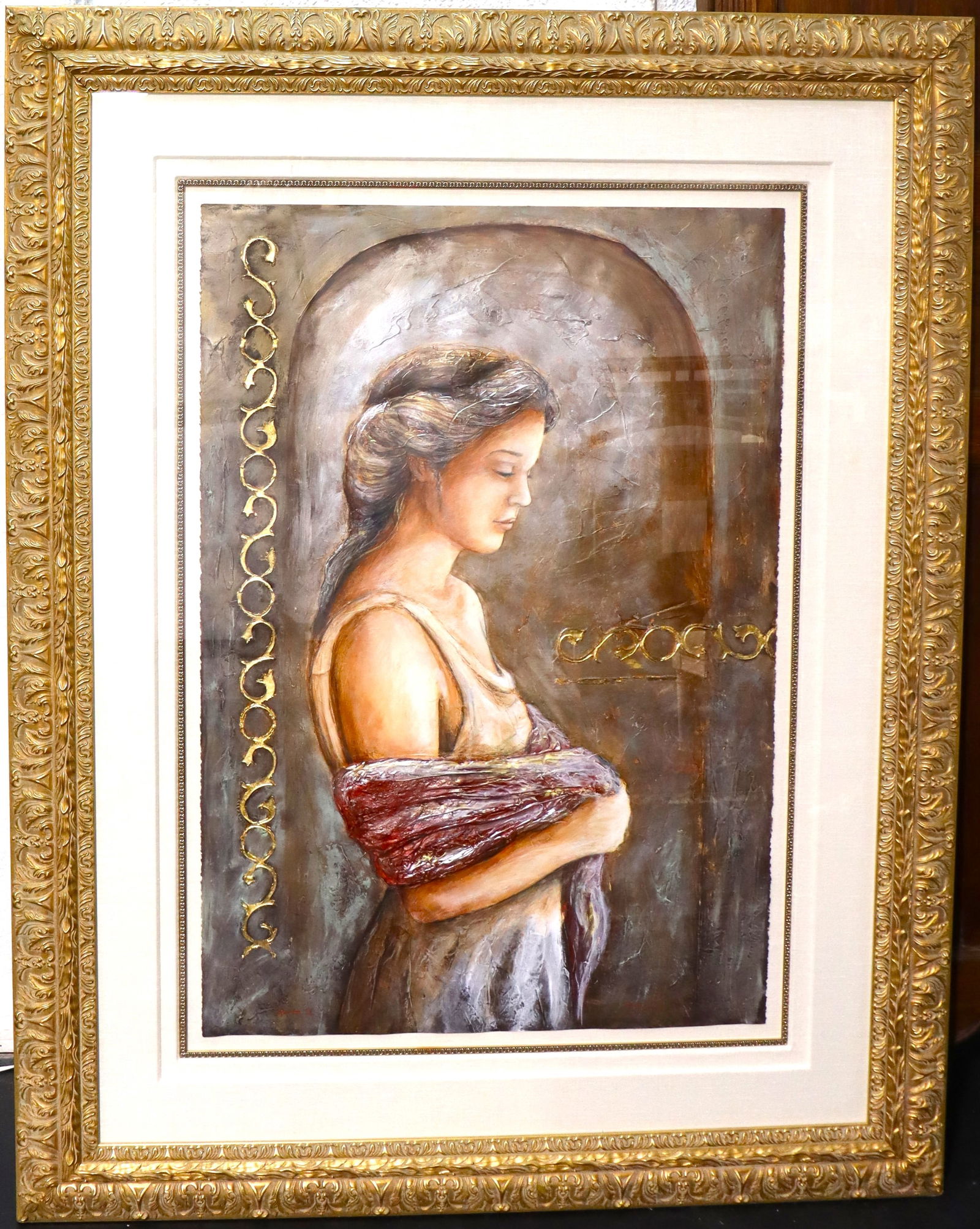 Framed Mixed Media on Paper signed ADARA.. (1 of 6)