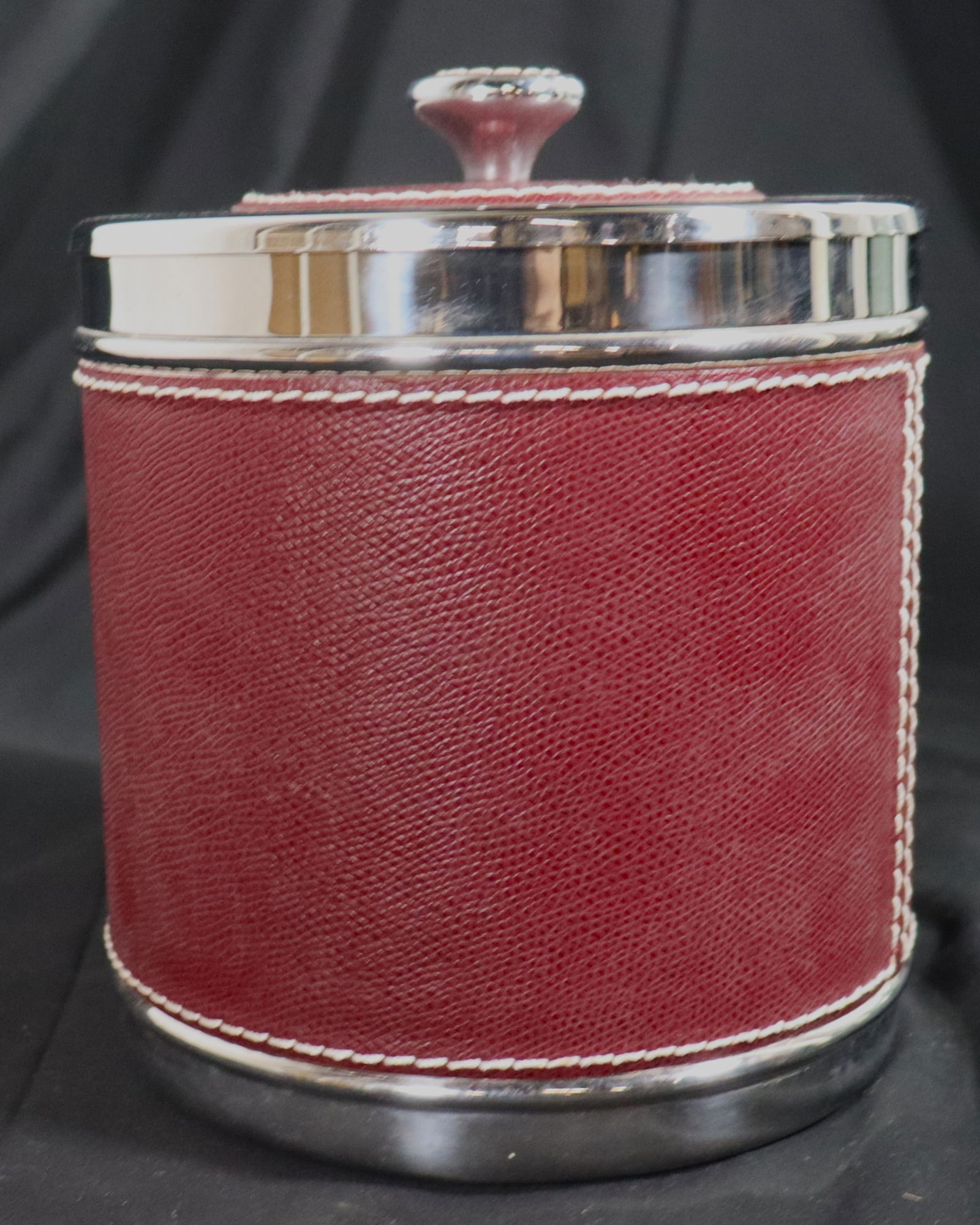 Chrome and Lether Ice Buket or wine cooler Handmade in Italy (1 of 4)