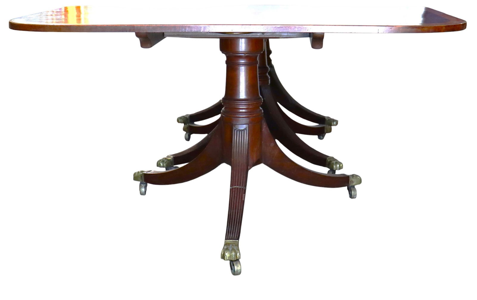 Three Pedestals English Dining Table - 10