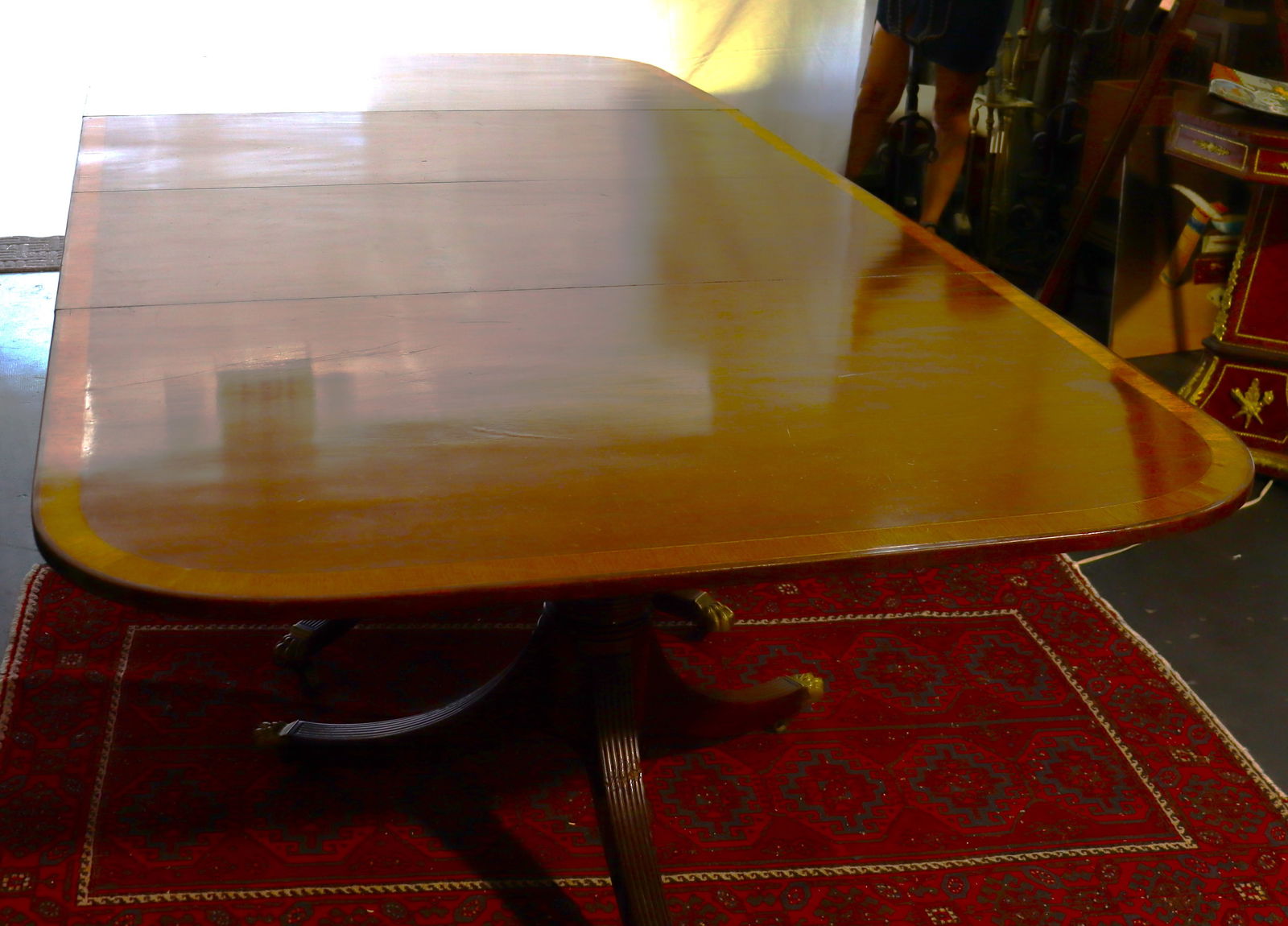 Three Pedestals English Dining Table - 15