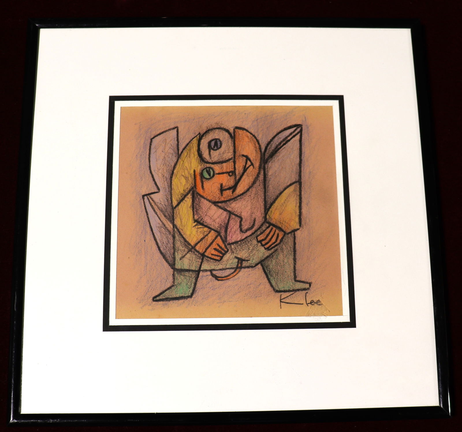 Framed Pastel and charcoal on paper signed Paul Klee lower right (1 of 4)